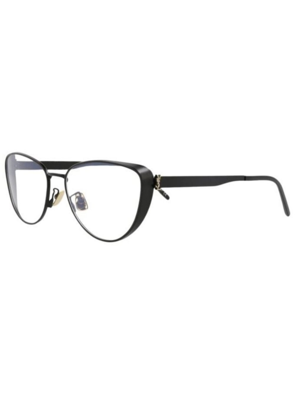 New Saint Laurent Womens Cat Eye Black Black Transparent Fashion Designer Eyegla